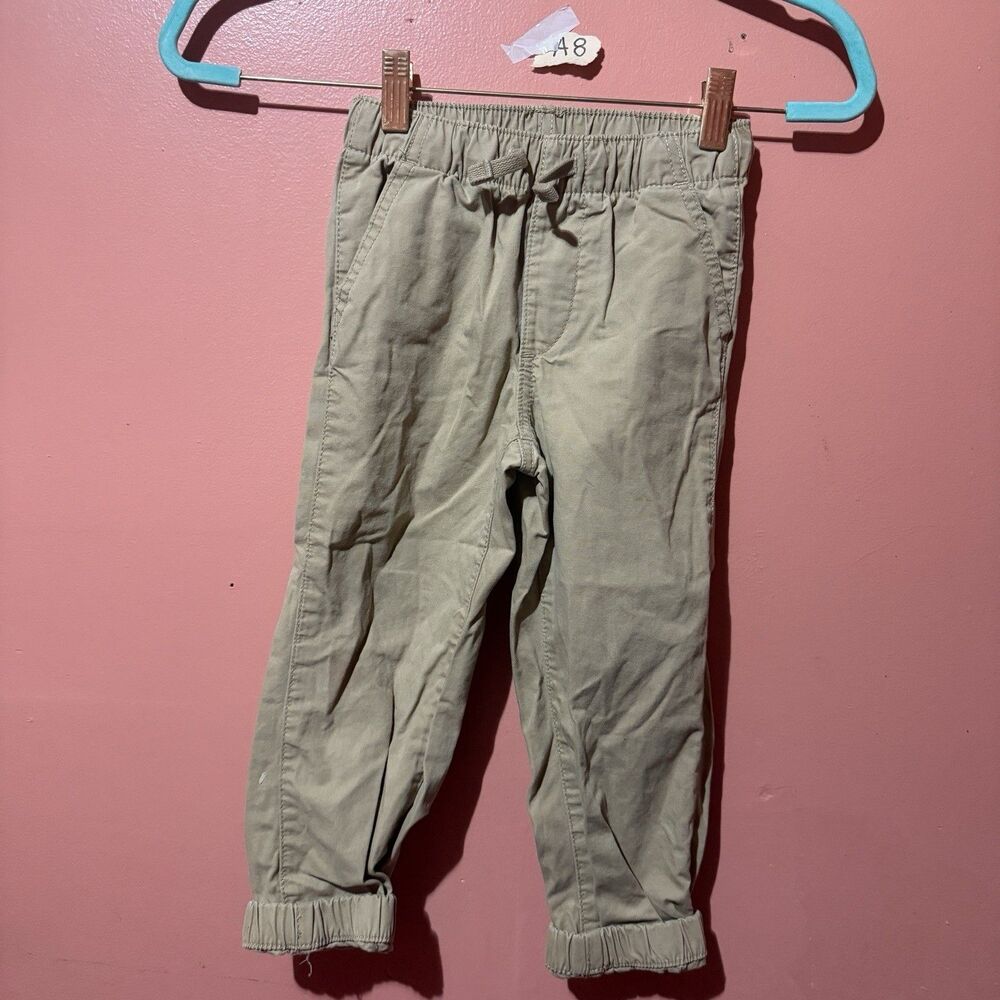 3/$15 Baby Gap Boys Pants 4 Toddler Light Brown Pockets Pull On Bottoms
